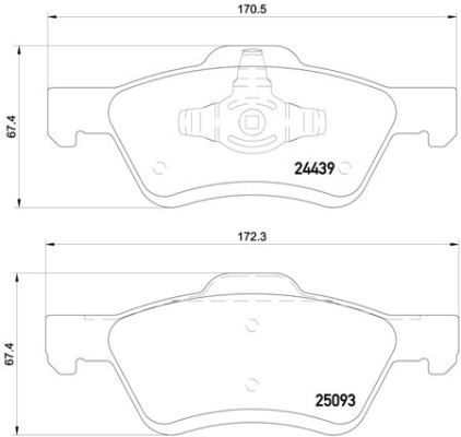 A.B.S. P 24 159 BREMBO Bremsbelagsatz, Scheibenbremse